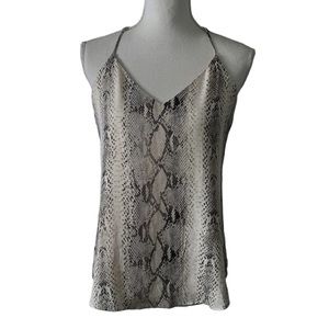 Lavender Brown Womens Small Madora Cami Tank Top Snakeskin Size S